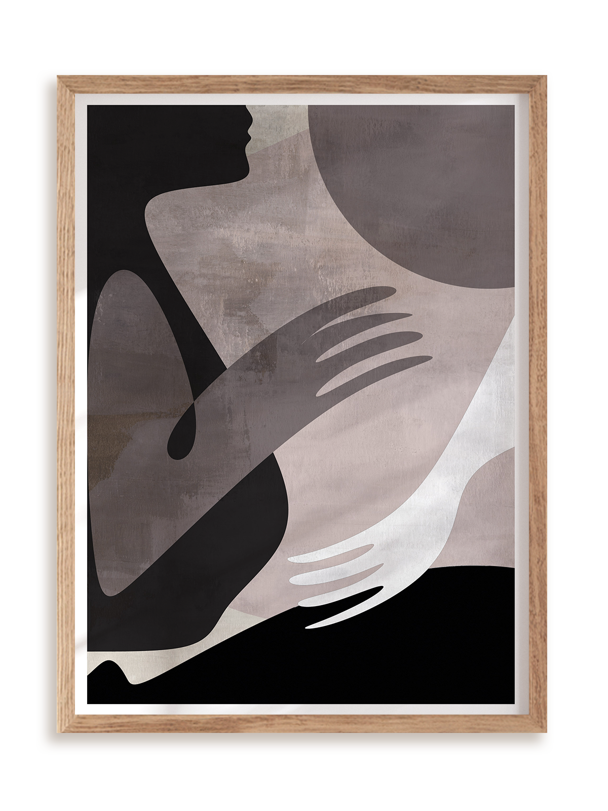 Plakat W relacji w ramie drewnianej