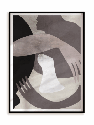 Plakat W komplikacji w ramie aluminiowej