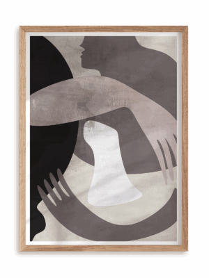 Plakat W komplikacji w ramie drewnianej