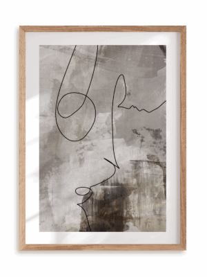 Plakat Swobodny w ramie drewnianej