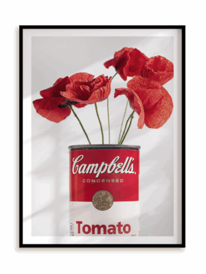 Plakat Pożyczona od Warhola w ramie aluminiowej