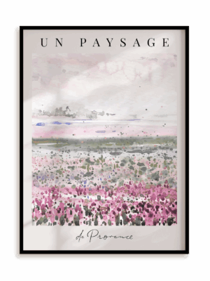 Plakat Krajobraz Prowansji w ramie aluminiowej