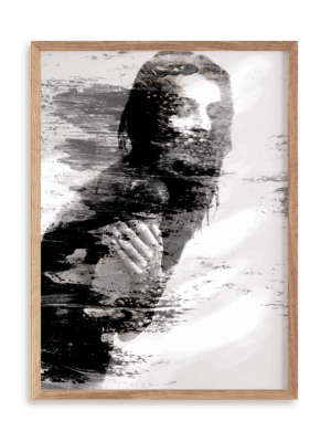 Plakat Rozedrgana w ramie drewnianej