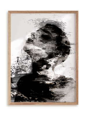 Plakat Niewyraźna w ramie drewnianej