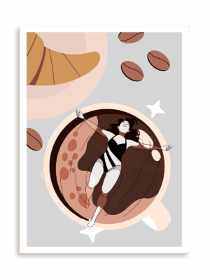 Plakat Coffee my love bez ramy