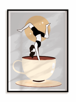 Plakat Kawowe zanurzenie w ramie aluminiowej