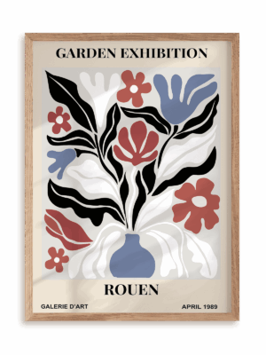 Plakat Garden exhibition: Rouen w ramie drewnianej