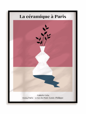 Plakat Wystawa ceramiki II w ramie aluminiowej