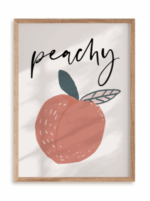 Plakat Peachy w ramie drewnianej