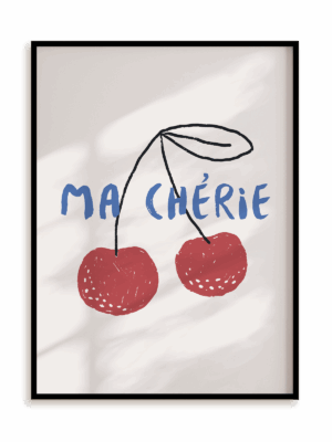 Plakat Ma cherie w ramie aluminiowej