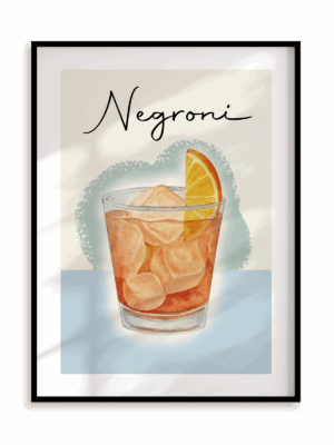 Plakat Negroni w ramie aluminiowej