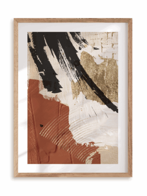 Plakat Obfity w ramie drewnianej