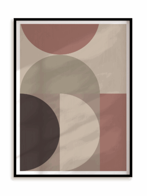 Plakat Mid century pattern w ramie aluminiowej