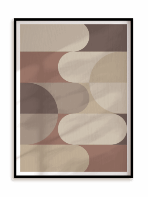 Plakat Mid century pattern II w ramie aluminiowej