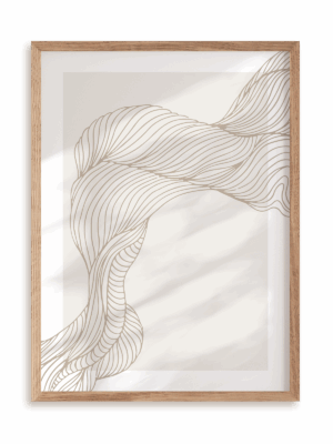 Plakat Wstęga w ramie drewnianej