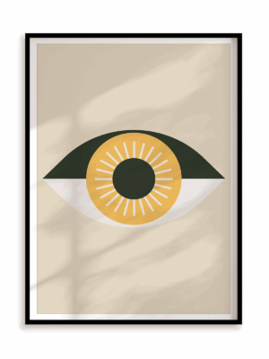 Plakat Mam na ciebie oko w ramie aluminiowej