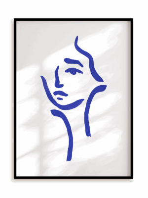 Plakat Szlachetny profil w ramie aluminiowej