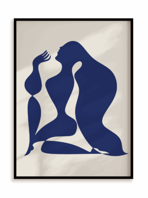 Plakat Długowłosa w ramie aluminiowej