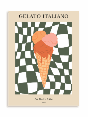 Plakat Gelato italiano bez ramy