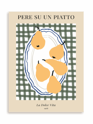 Plakat Gruszki na talerzu bez ramy