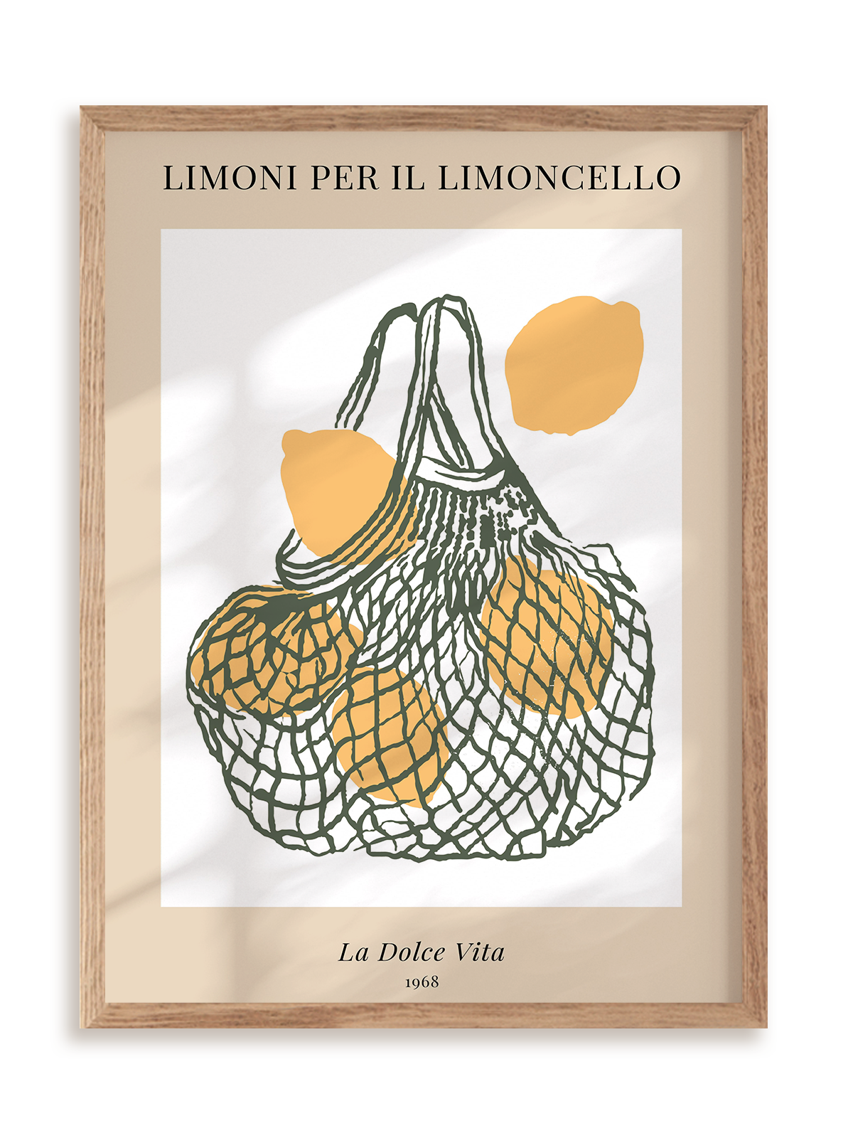 Plakat Cytrynki (na limoncello) w ramie drewnianej