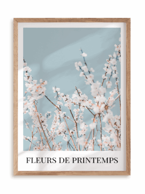 Plakat Spring w ramie drewnianej