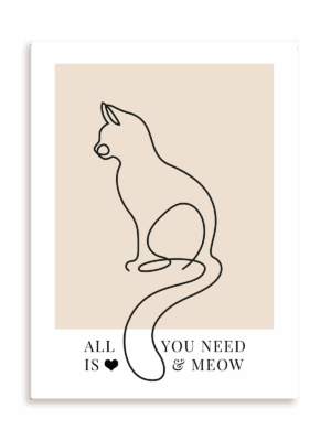 Plakat All you need is miau bez ramy