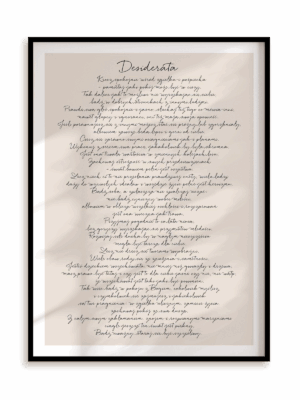 Plakat Desiderata II w ramie aluminiowej