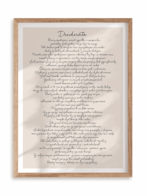 Plakat Desiderata II w ramie drewnianej