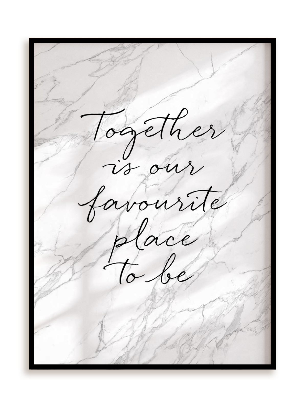 Plakat Together is our favourite place w ramie aluminiowej