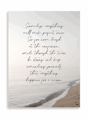 Plakat Everything happens for a reason bez ramy