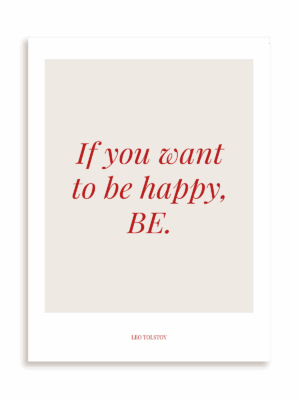 Plakat Be happy bez ramy