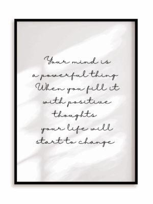 Plakat Your mind w ramie aluminiowej