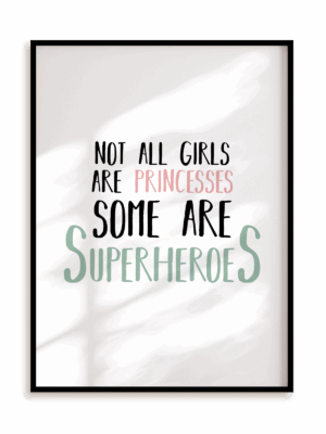 Plakat Girls superheroes w ramie aluminiowej
