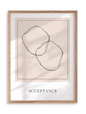 Plakat Abstract Acceptance w ramie drewnianej