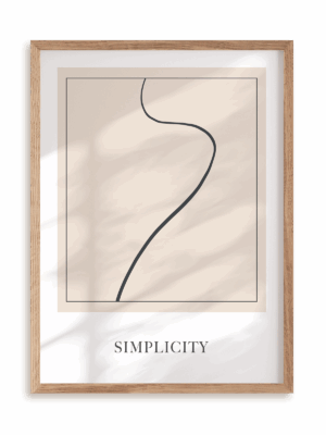 Plakat Abstract Simplicity w ramie drewnianej