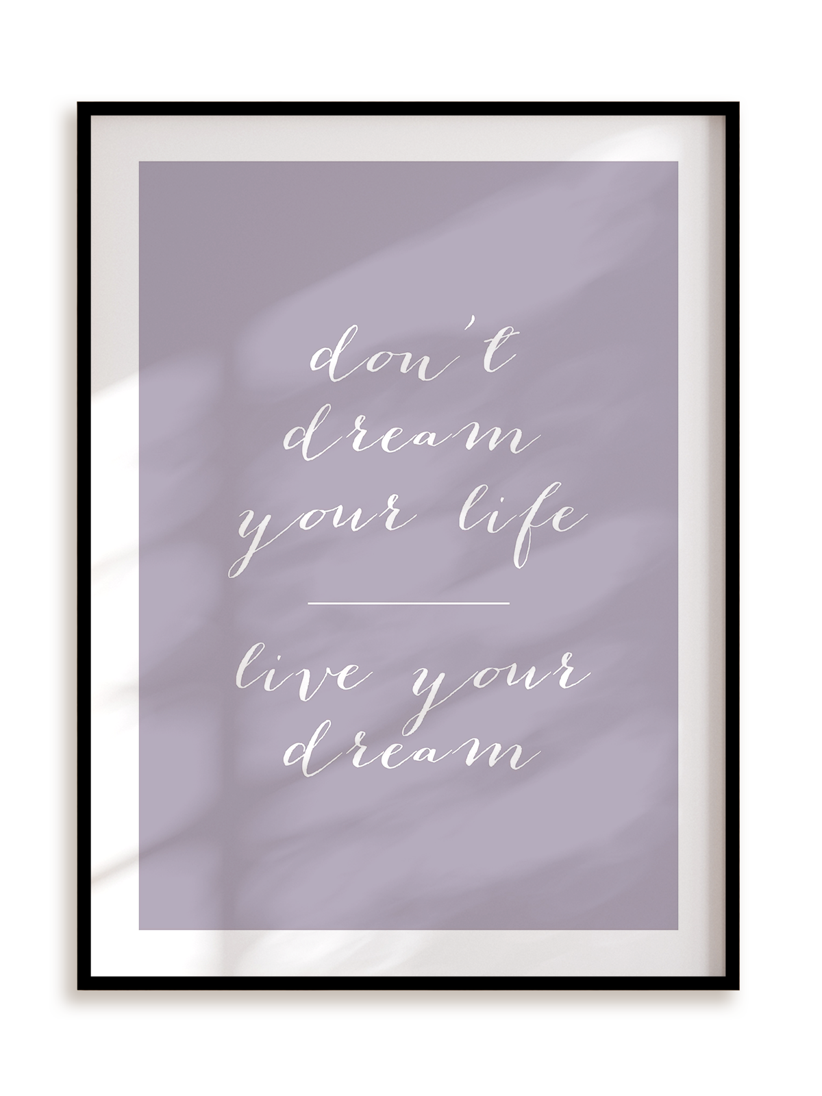 Plakat Live your dream w ramie aluminiowej