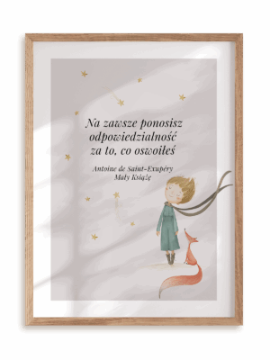 Plakat Odpowiedzialność w ramie drewnianej