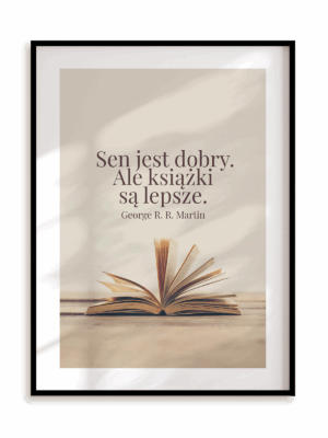 Plakat Książki ponad sen w ramie aluminiowej