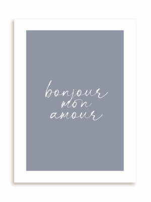 Plakat Bonjour bez ramy
