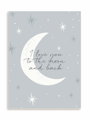 Plakat To the moon and back bez ramy