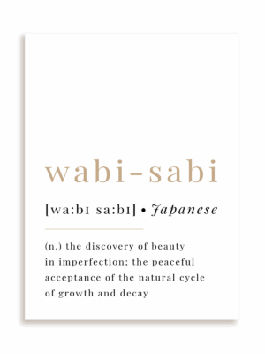 Plakat Wabi - sabi bez ramy