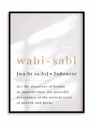 Plakat Wabi - sabi w ramie aluminiowej