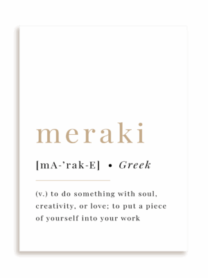Plakat Meraki bez ramy