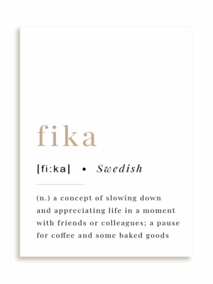 Plakat Fika bez ramy