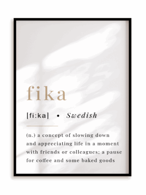 Plakat Fika w ramie aluminiowej
