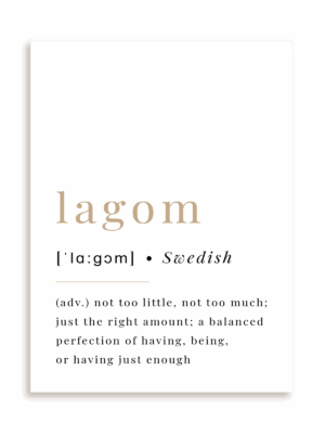Plakat Lagom bez ramy