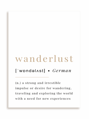 Plakat Wanderlust bez ramy