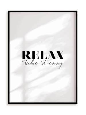 Plakat Relax w ramie aluminiowej