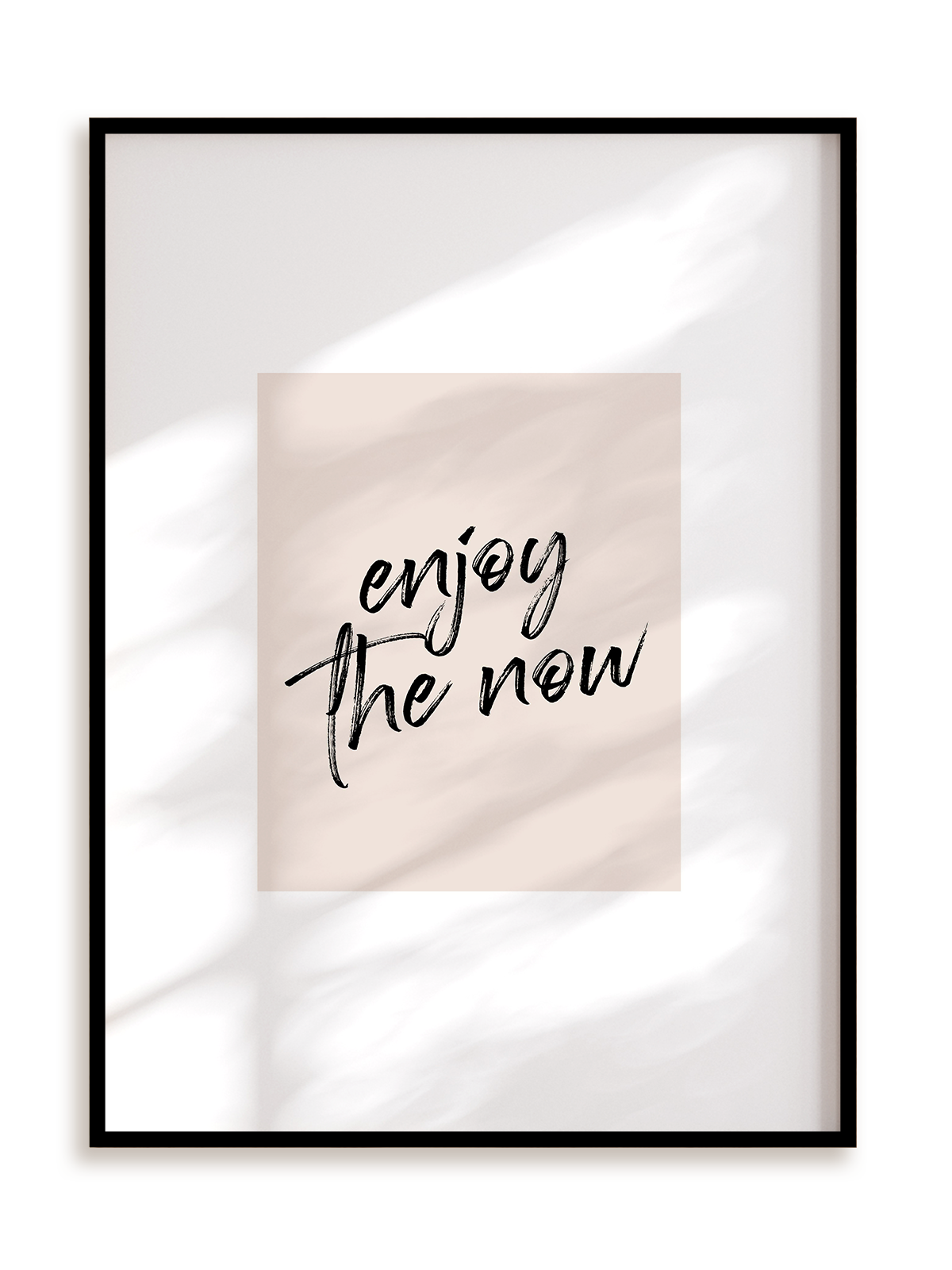 Plakat Enjoy the now w ramie aluminiowej
